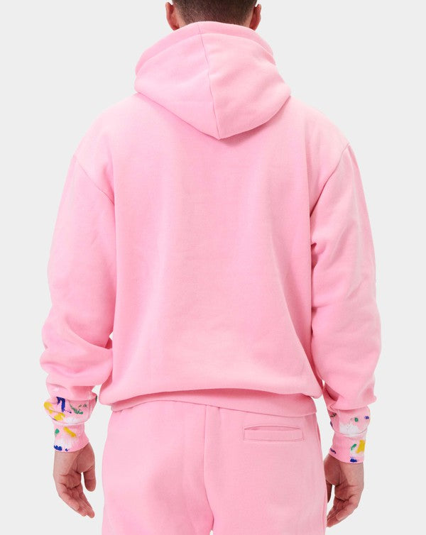 Chenille Patch & Hand Paint Hoodie sneakerlandnet