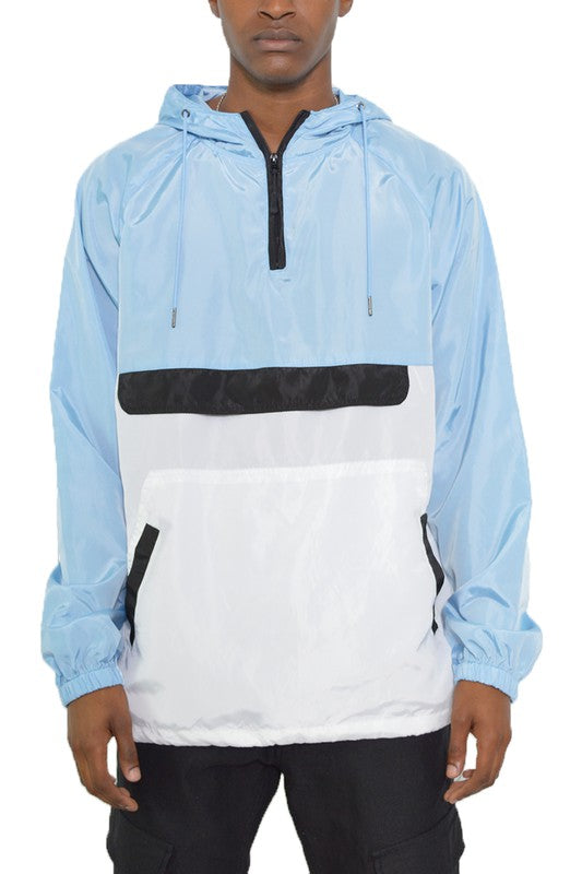Color Block Anorak Jacket Pullover Windbreaker sneakerlandnet