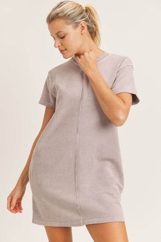 Cotton Mineral-Washed Ribbed Tennis Dress sneakerlandnet
