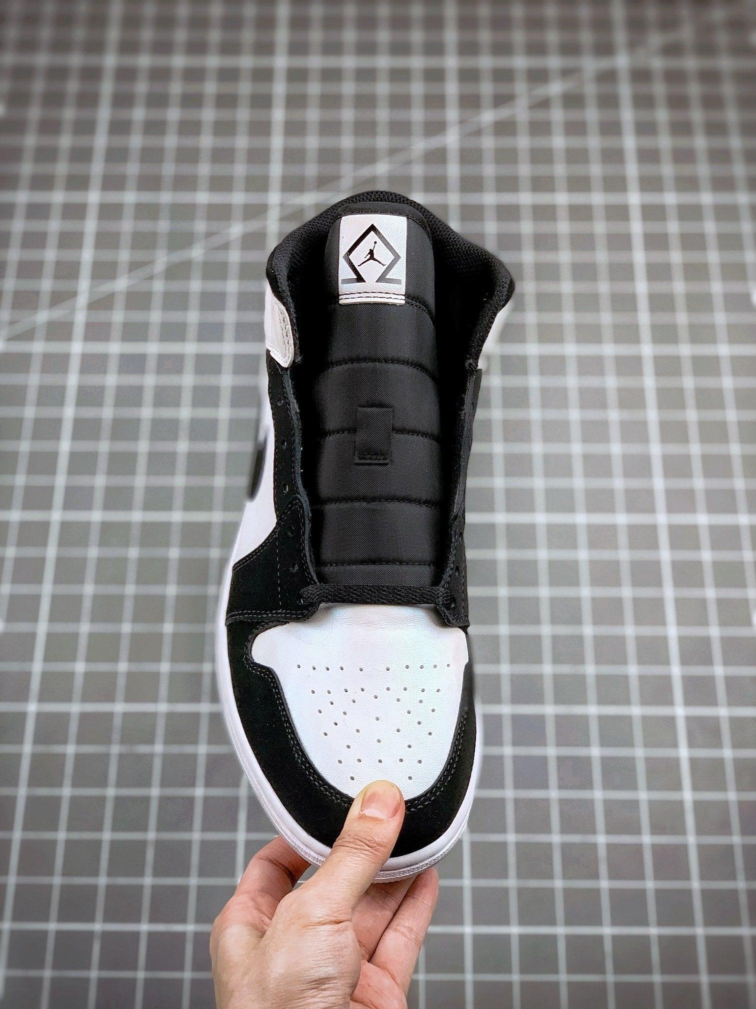 Custom Air Jordan 1 MID Black and White Panda sneakerlandnet