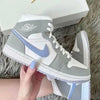 Load image into Gallery viewer, Custom Air Jordan 1 Mid Wolf Grey High Q sneakerlandnet