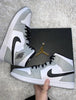 Custom Jordan 1 Mid “Light Smoke Grey” High Q  ( Customs And Box ), Jordan 1 Sneakers FREE SHIPPING LUXURYSTEPSCO