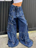 Load image into Gallery viewer, Streetwear Wide Leg Jeans V9833