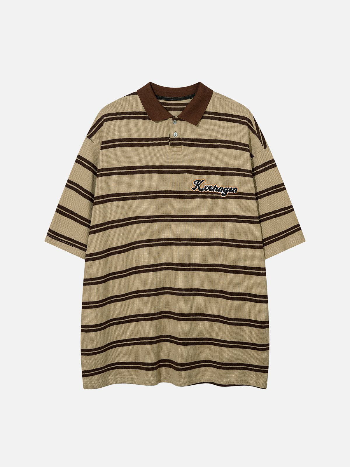 Sneakerland™ - 5D Skin Embroidery Stripes Polo Tee