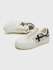 Load image into Gallery viewer, Sneakerland - Cross Graphic Chain Design Raw Edge Casual Shoes