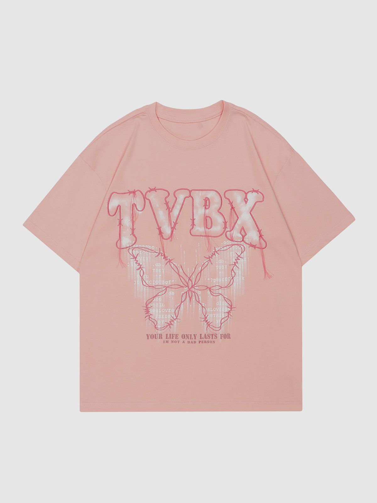 Sneakerland™ - Embroidery Line Butterfly Print Tee