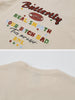 Sneakerland™ - Flocked Towel Embroidery Letter Tee