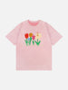 Load image into Gallery viewer, Sneakerland™ - Floral Flock Embroidered Suede Tee