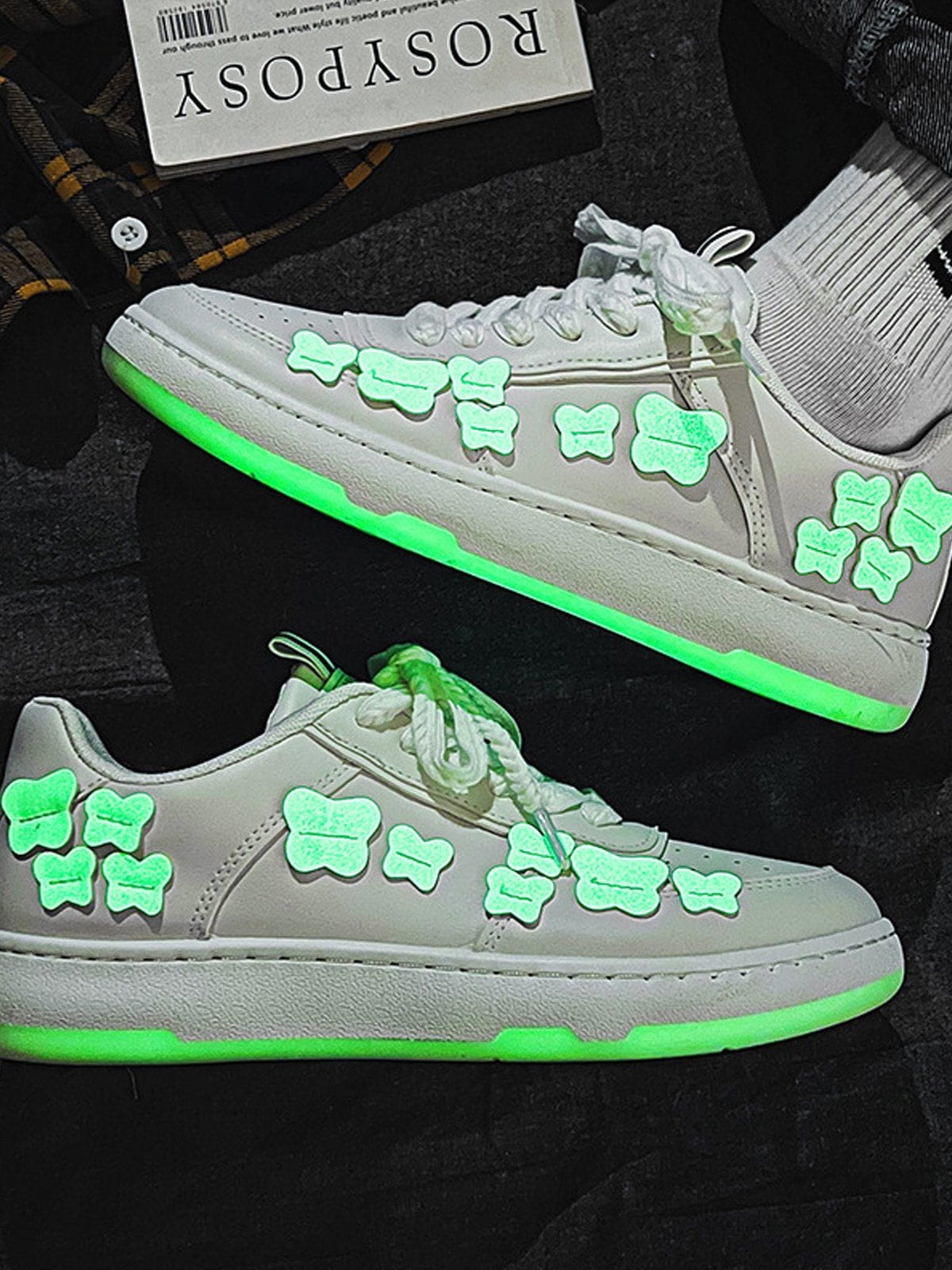 Sneakerland - Fluorescent Butterfly Skate Shoes