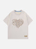 Load image into Gallery viewer, Sneakerland™ - Heart Embroidered Suede Tee