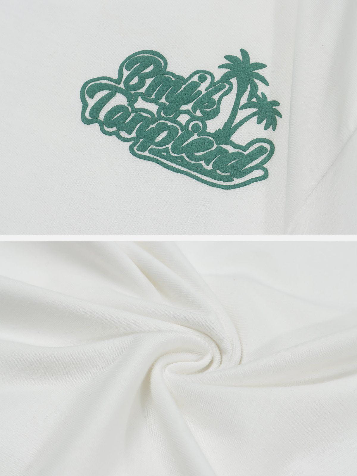 Sneakerland™ - Letter Coconut Palm Print Tee
