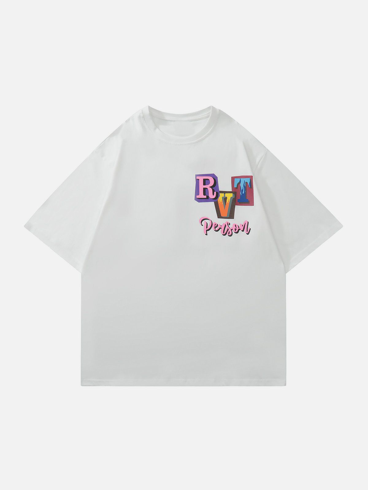 Sneakerland™ - Multicolor Flame Letter Tee