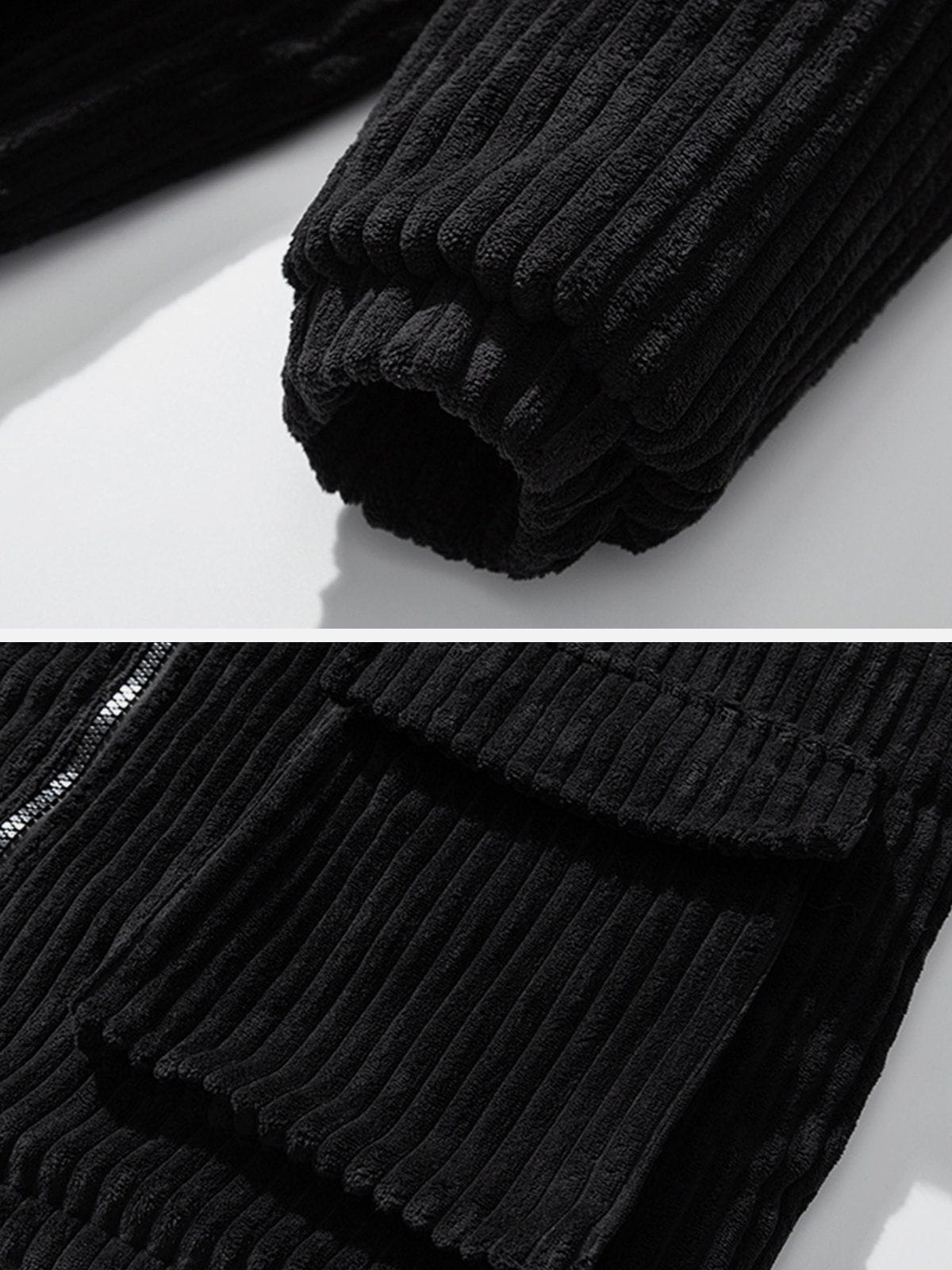 Sneakerland™ - Solid Color Corduroy Winter Coat