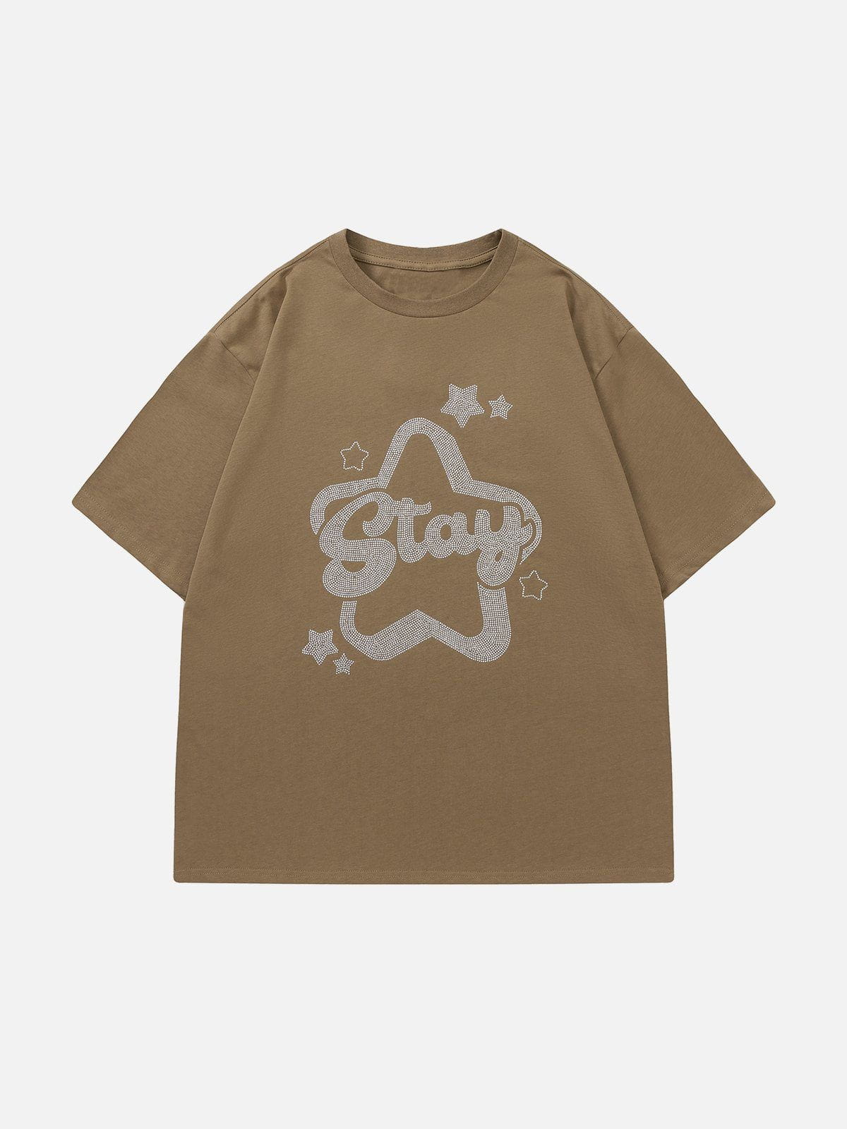 Sneakerland™ - Solid Color Star Print Tee