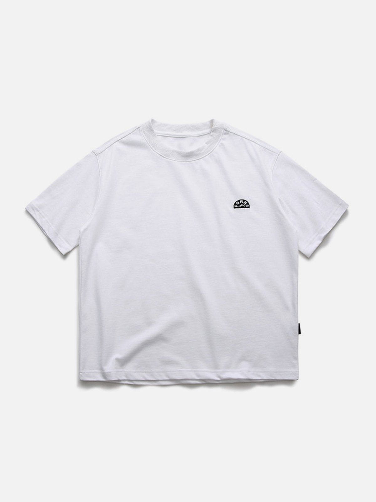 Sneakerland™ - Solid Embroidery Semicircle Letter Tee