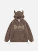 Load image into Gallery viewer, Sneakerland™ - Solid Letter Hoodie Sherpa Coat