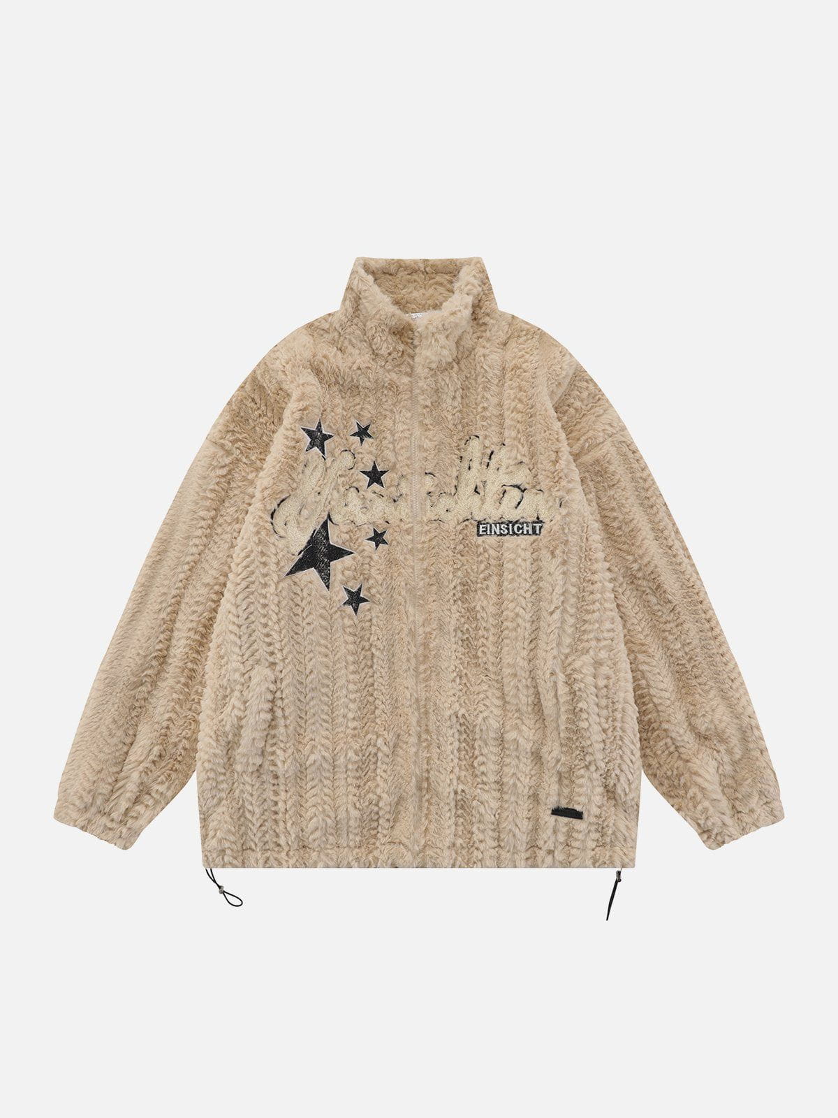 Sneakerland™ - Solid Star Embroidered Sherpa Coat