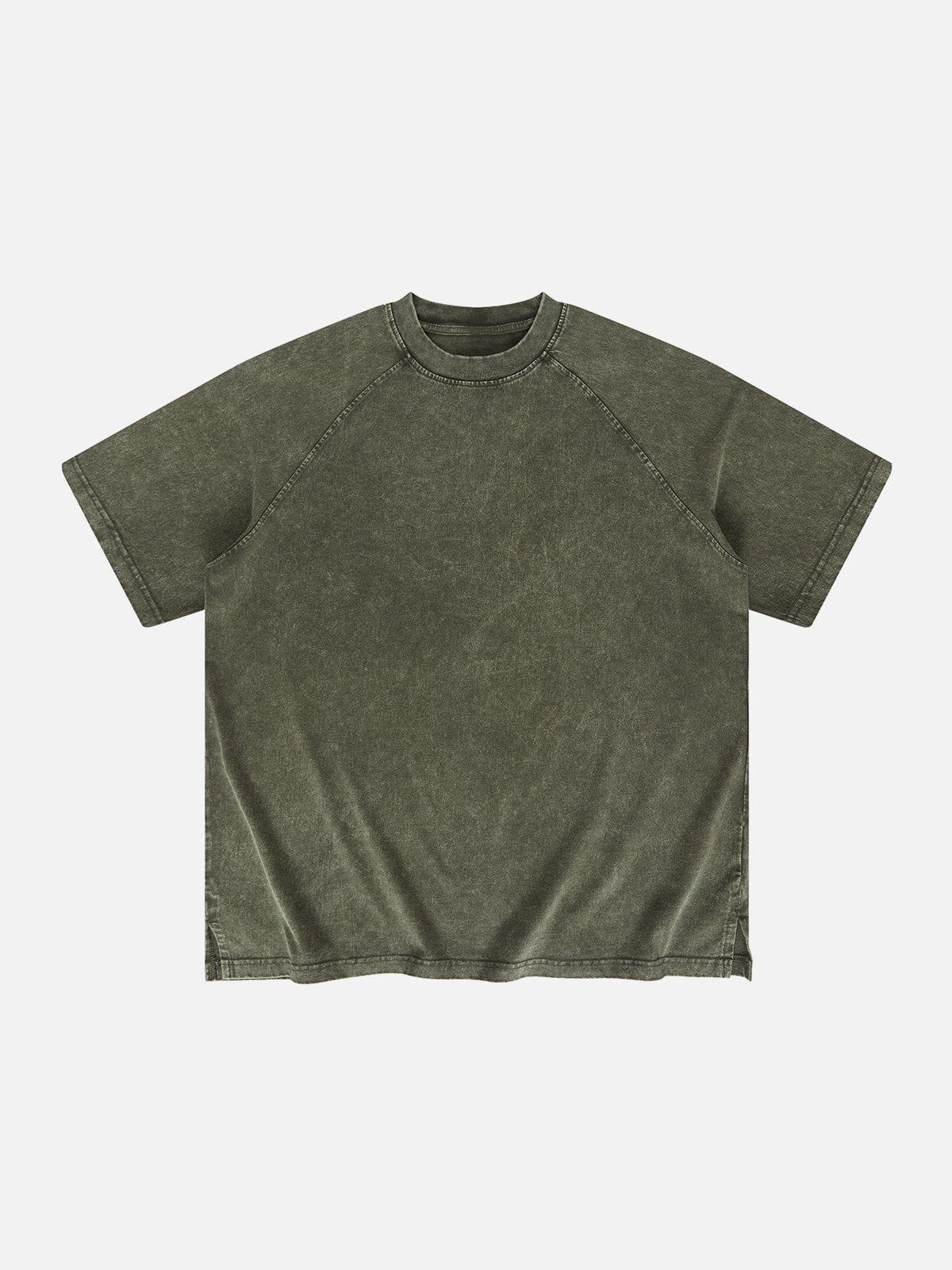 Sneakerland™ - Solid Washed Essential Cotton Tee