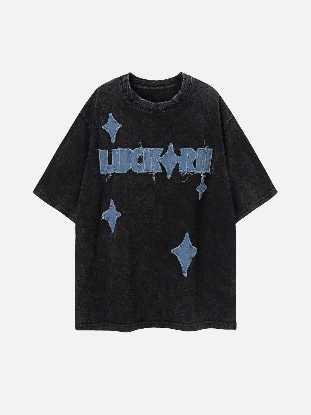 Sneakerland™ - Star Embroidery Lettter Tee