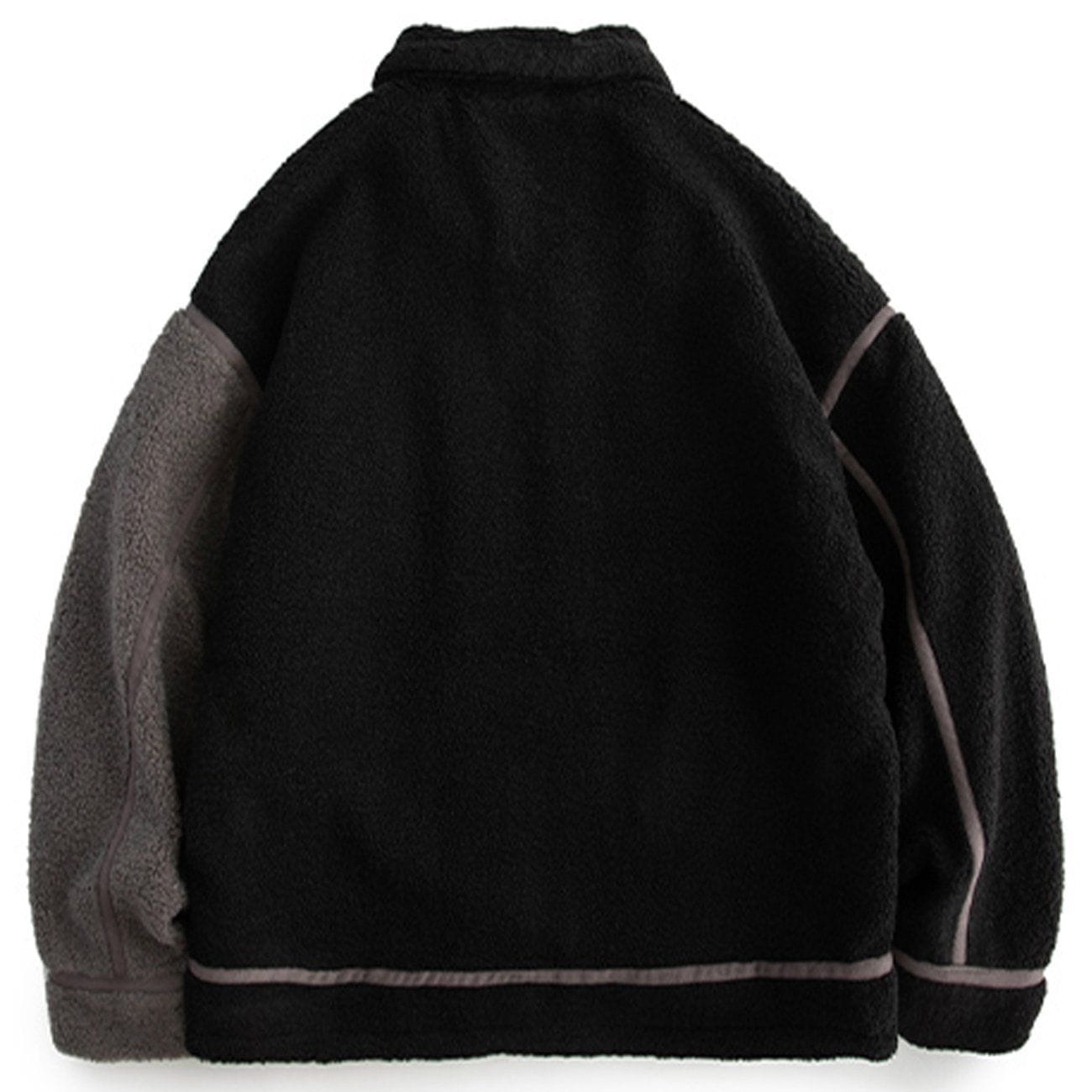 Sneakerland™ - Stitching Stripes Sherpa Winter Coat