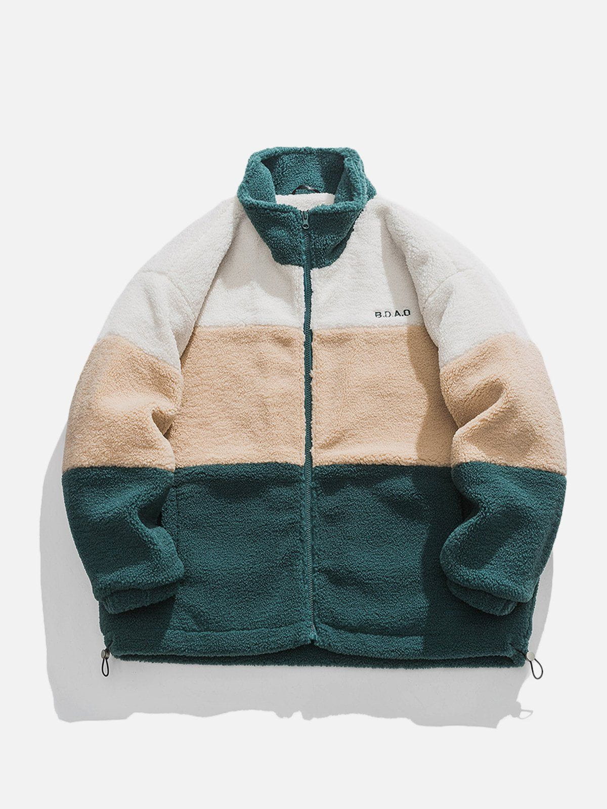 Sneakerland™ - Three-color Patchwork Sherpa Winter Coat