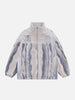 Load image into Gallery viewer, Sneakerland™ - Tie-dye Striped Patchwork Sherpa Coat