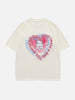 Sneakerland™ - Towel Embroidery Rabbit Heart Element Tee