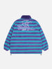 Load image into Gallery viewer, Sneakerland™ - Vintage Alphabet Embroidered Stripe Colorblock Sherpa Coat