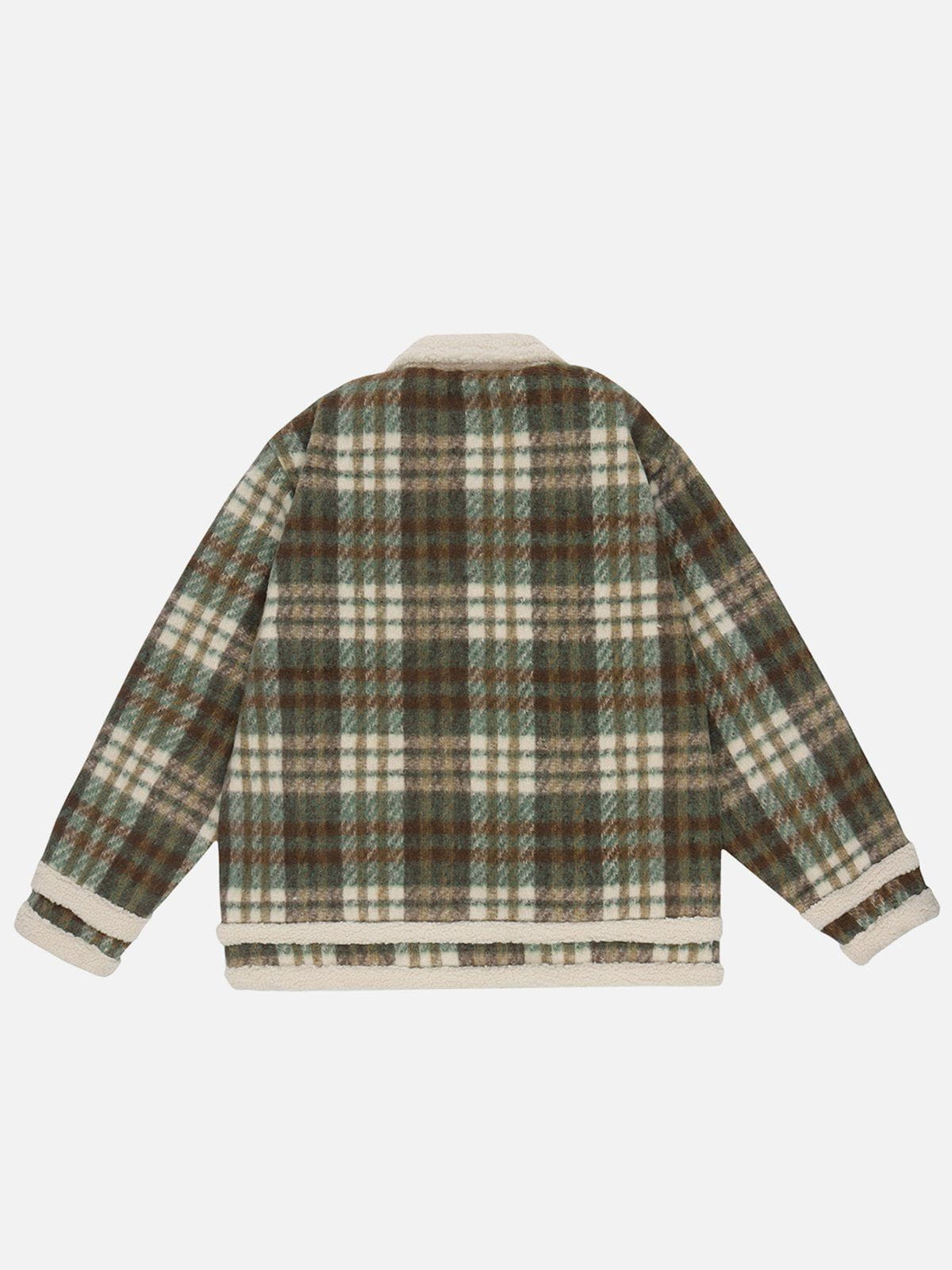 Sneakerland™ - Vintage Check Sherpa Coat