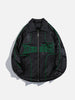 Sneakerland™ - Vintage Contrast Embroidered PU Winter Coat