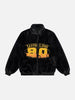 Sneakerland™ - Vintage Flame Embroidered Plush Winter Coat