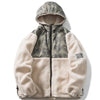 Sneakerland™ - Vintage Patchwork Love Hooded Sherpa Coat