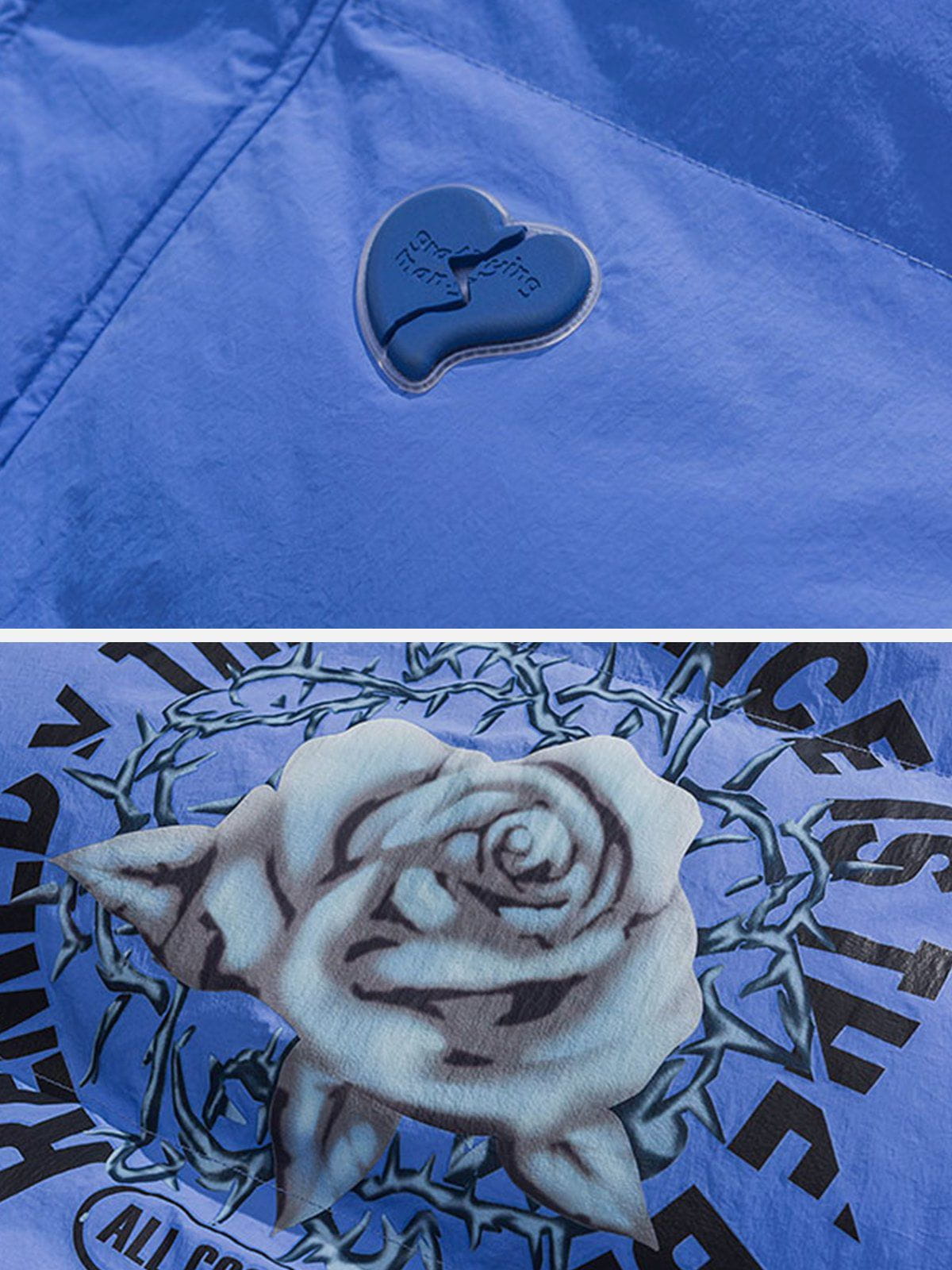 Sneakerland™ - Vintage Rose Print Winter Coat