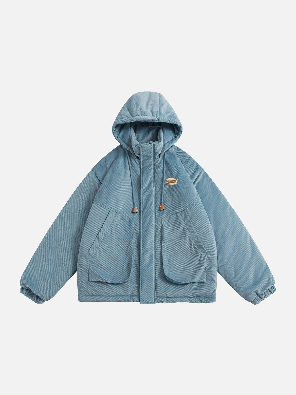 Sneakerland™ - Vintage Solid Color Corduroy Winter Hooded Coat