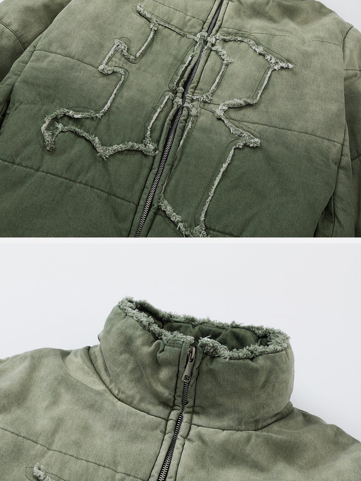 Sneakerland™ - Washed Gradient Frayed Winter Coat