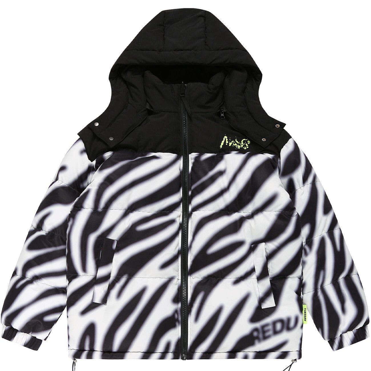 Sneakerland™ - Zebra Pattern Hooded Winter Coat