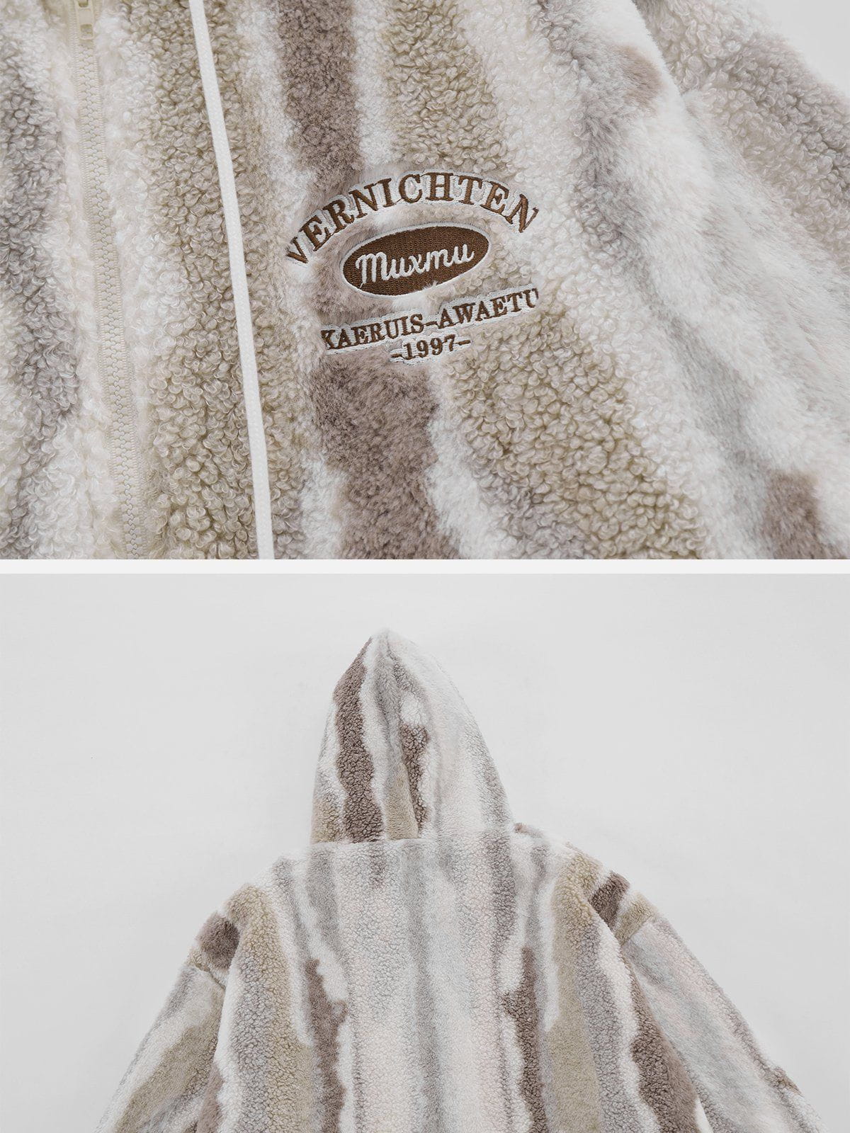 Sneakerland™ - Zebra Print Sherpa Hooded Winter Coat