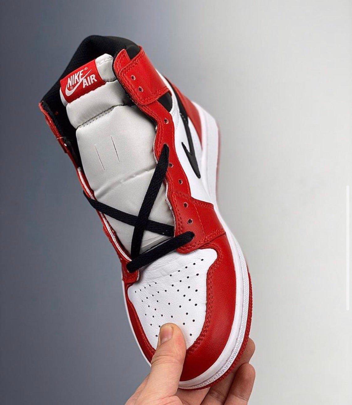 Custom RED Black White Jordan 1 CHICAGO High Q LUXURYSTEPSCO