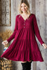 Load image into Gallery viewer, D70533 - V Neck Tiered Ribbed Dress