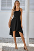 Load image into Gallery viewer, Sleeveless Boat Neck Solid Fit Ruffle Dress