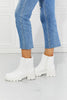 MMShoes What It Takes Lug Sole Chelsea Boots in White - sneakerlandnet