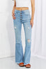 Vibrant MIU Full Size Jess Button Flare Jeans - sneakerlandnet