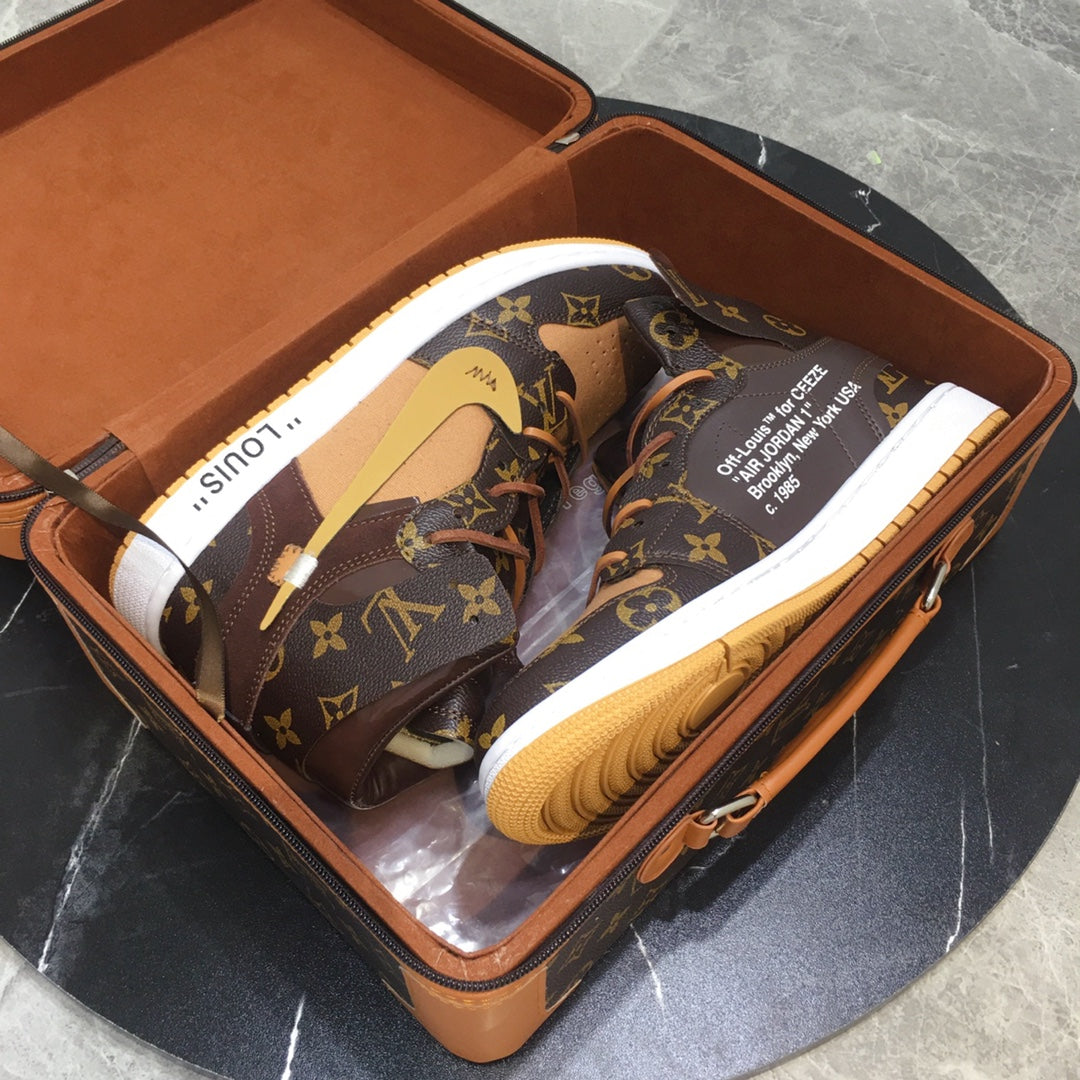 Custom Air Jordan 1 x LV Logo sneakerhypes