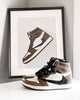 Custom Brown T-Scott x Fragment x Air Jordan 1 High Q ( Customs And Box ), Jordan 1 Sneakers Active CACTUS JACK sneakeronline