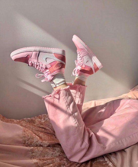Custom Air Jordan 1 Mid" Digital Pink High Q sneakeronline