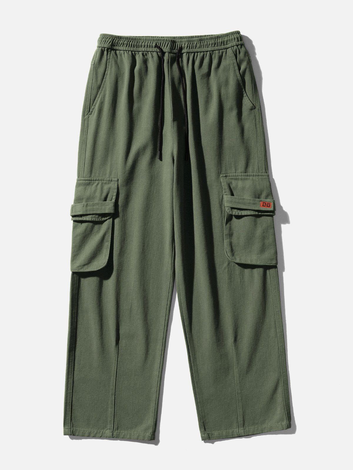 Sneakerland® - Embroidered Patch Multi-Pocket Cargo Pants
