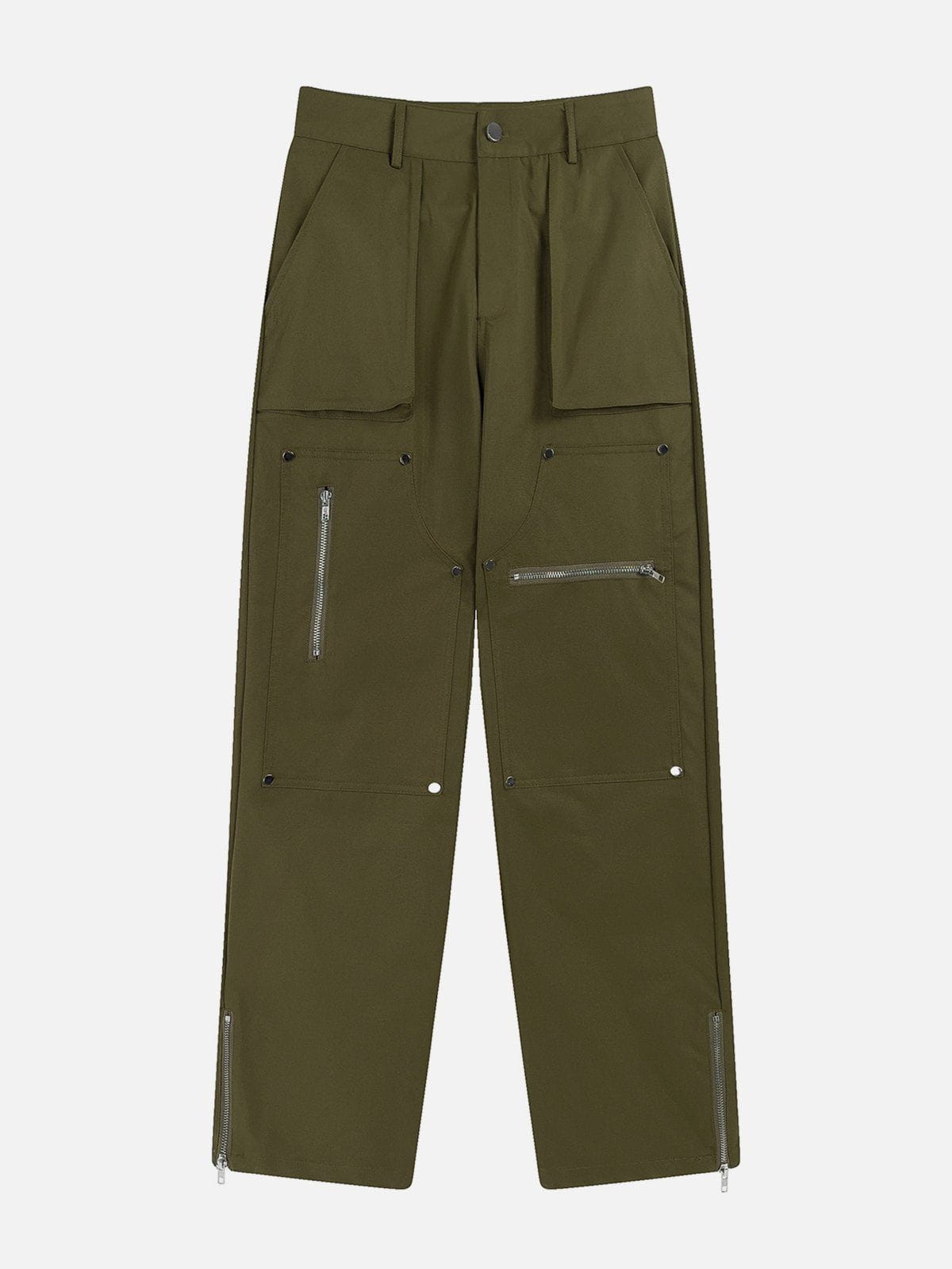 Sneakerland® - Multiple Pockets Zipper Cargo Pants
