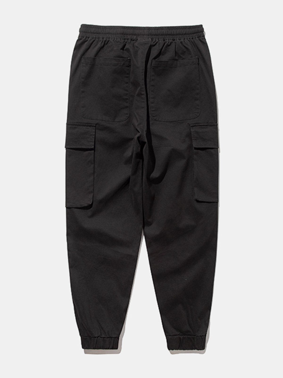 Sneakerland® - Solid Color Casual Cargo Pants