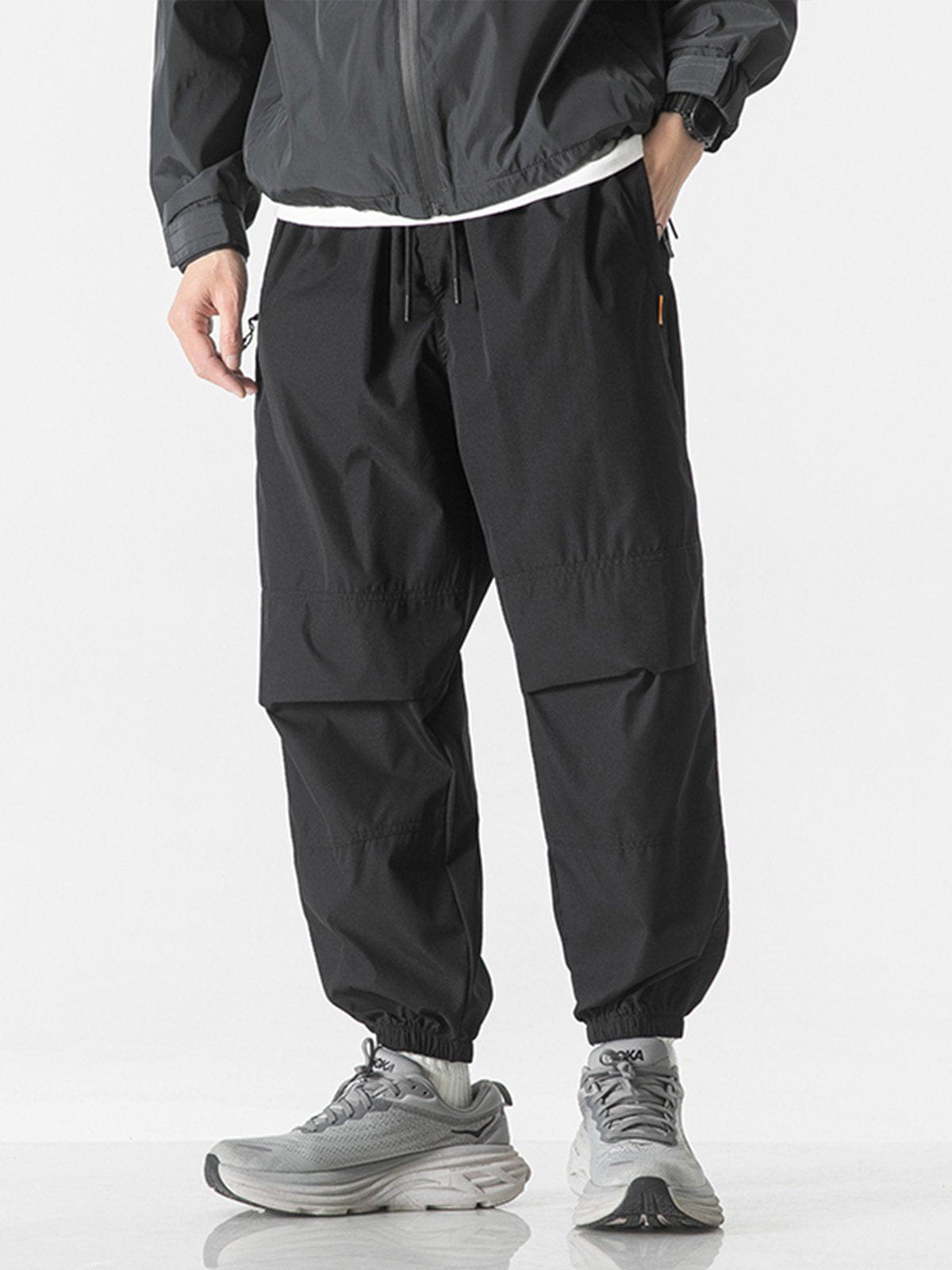 Sneakerland® - Solid Color Drawstring Cargo Pants