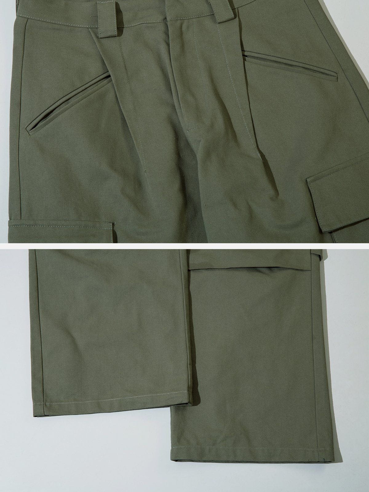 Sneakerland® - Solid Large Pocket Cargo Pants